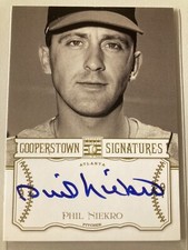 Phil Niekro 2013 Panini Cooperstown Signatures Autograph Auto HOF 184/350 #48