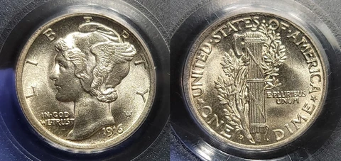 1916 D Mercury Dime 10c PCGS MS 65 FB KEY WHITE!!!! Cover