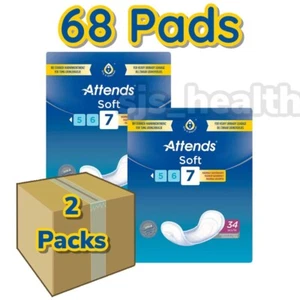 2 x Attends Soft 7 Einlagen 34er Pack Inkontinenzhilfe Inkontinenzeinlagen - Bild 1 von 6