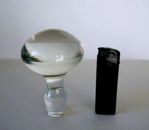 Schwerer großer Glasstöpsel ( 386 Gramm ) Kristallstöpsel für Karaffen farblos - Bild 1 von 3