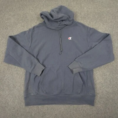 Champion Jumper Hombre GRANDE Gris Manga Larga Tejido Inverso Sudadera con Capucha Polar Talla L Foto 1 de 4