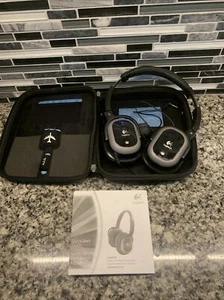 Logitech Noise Canceling Headphones Wired Airplane Adapter With Case Black/gray - Picture 1 of 8