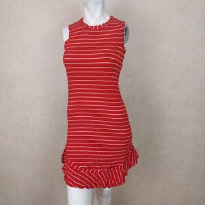 Maison Jules New Womens red and White striped knit dress Size XXS __ NWT R11A3