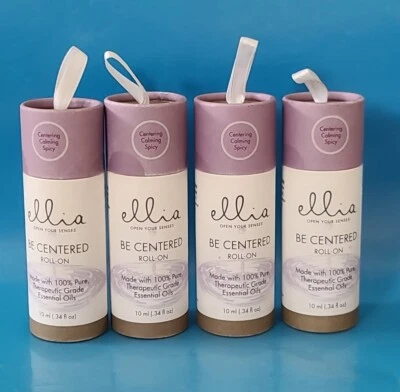 (LOTE DE 4) Aceite Esencial Ellia BE CENTERN ROLL-ON Mezcla Homedics 10 ml Cada uno Foto 1 de 4