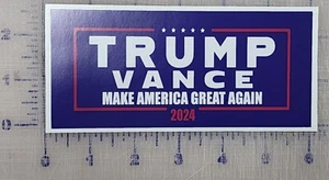 Trump Vance 2024 Bumper Sticker 6 inch Republican MAGA President 4 more years 6" - Picture 1 of 1