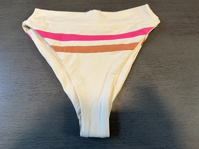 bitsy  cut NEW white L  SPACE swimsuit bikini bottom  size medium - Image 1 of 2