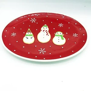 Plato ovalado para galletas Hallmark para muñecos de nieve - Imagen 1 de 3