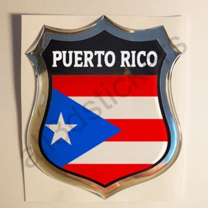Pegatina emblema de Puerto Rico 3D con cúpula de resina gel bandera de Puerto Rico calcomanía de vinilo coche - Imagen 1 de 1