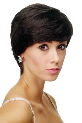 WIG ME UP Wunderschöne Damenperücke Perücke kurz edel gescheitelt braun dunkelbraun KIT-4