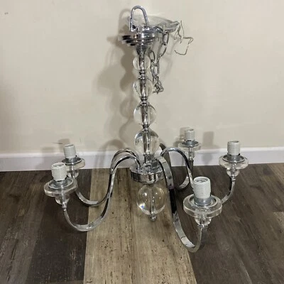 "Candelabro contemporáneo Quoizel Inc DW5005C 5 brazos cromo pulido 27""x 26""" Foto 1 de 4