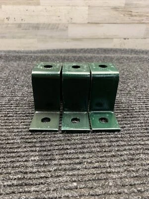 Used Lot of 3  B-LINE B116-32A THREE HOLE U-SUPPORT BRACKET STEEL, GREEN - Image 1 of 4