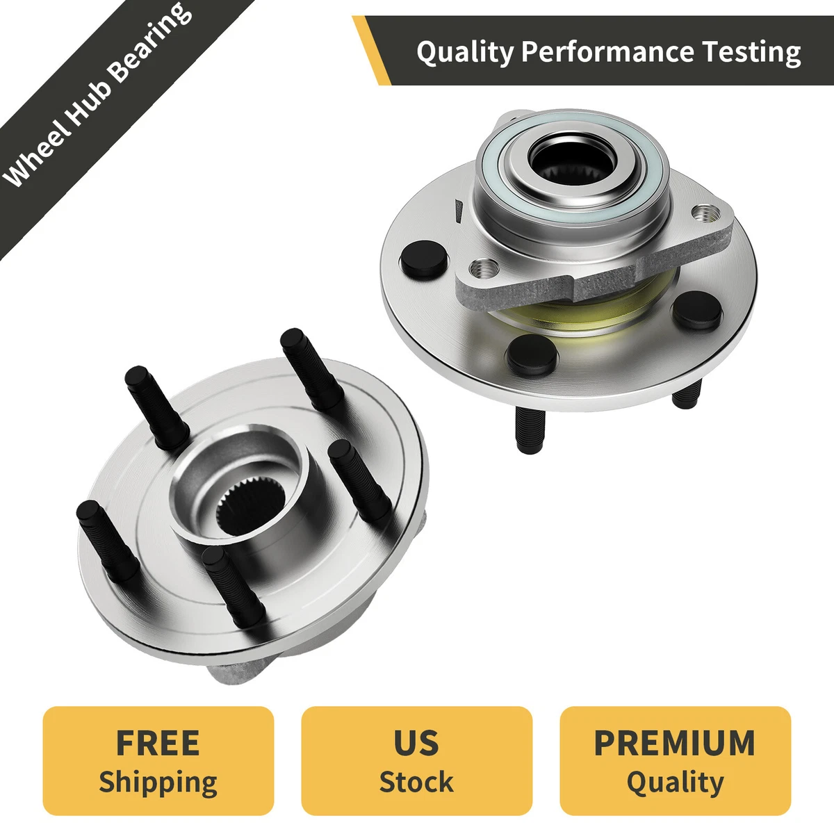 KUSATEC 513286 Front 2PCS Wheel Bearing and Hub Assembly Compatible