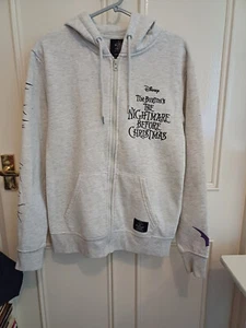 Tim Burton Disney Nightmare Before Christmas Zip Hoodie Grey size XS Primark - Imagen 1 de 12