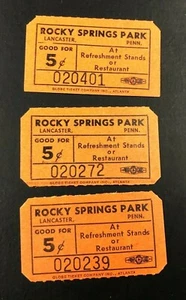 Konvolut alte Vintage - Rocky Springs - Freizeitpark - Tickets Lancaster, PA. - Bild 1 von 5