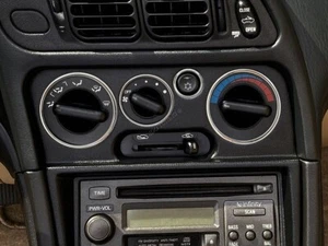 For Mitsubishi Eclipse 95-99 Aluminium Chrome Air Con Control Surrounds Rings x4 - Foto 1 di 5