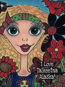 I Love Talkeetna Alaska Hippie Boho Art Grußkarten Orig Design Set 10 5 x 7 - Bild 1 von 1