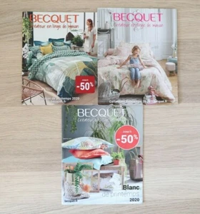 LOT 3 Magazines Catalogues Catalog BECQUET Créateur en linge de Maison 2020 - Imagen 1 de 8