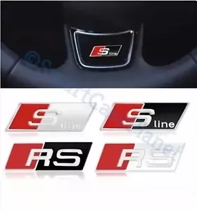 Emblema logo Sline Rs para volante Audi adhesivo - Imagen 1 de 1