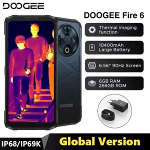 DOOGEE Fire 6 Rugged Phone Octa Core Thermal Imaging Android 14 10400mAh 50MP - Afbeelding 1 van 17