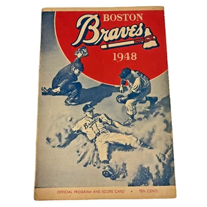 1948 Boston Braves Field vs. Pittsburgh Pirates Program and Scorecard Unscored - Picture 1 of 20
