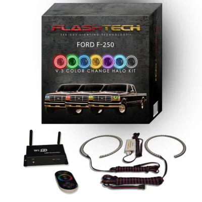 Kit Halo LED Multicolor RGB con Aplicación Wifi para Faros Ford F-250 1992-1997 Foto 1 de 4