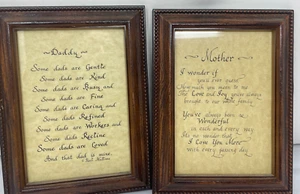 Poema de novedad enmarcado de colección de papá y madre regalo significativo Paul Mullinax - Imagen 1 de 9