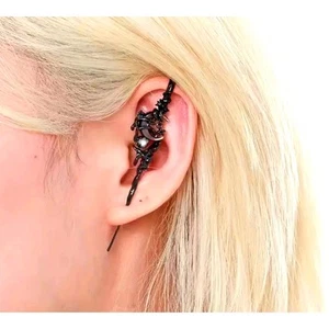 Oreja asimétrica celeste gótica de inspiración vintage (1) - Imagen 1 de 6