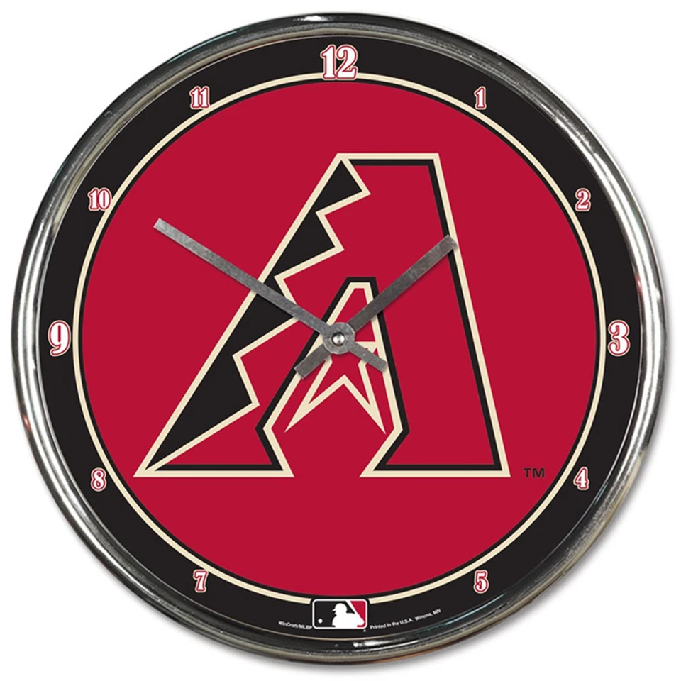 WinCraft Arizona Diamondbacks 12" Chrome Clock - Image 1 of 1