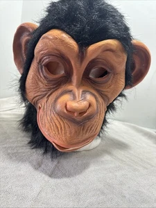 2010 Realistische Affe Schimpanse Unisex Maske Latex mit Haaren Erwachsene Schimpanse - Bild 1 von 9