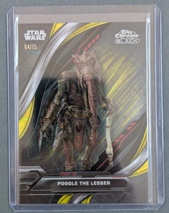 Topps Star Wars Chrome Black 2024 #99 Poggle The Lesser - Yellow Laser /75 - Picture 1 of 2