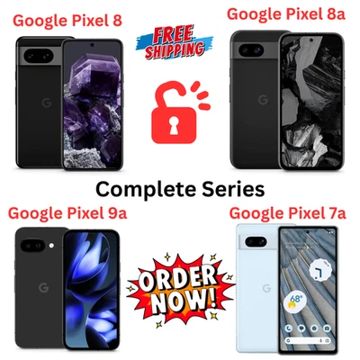 Google Pixel 7a , Pixel 8 , Pixel 8a & Pixel 9a 5G 128GB Unlocked Smartphones A+ - Image 1 of 4