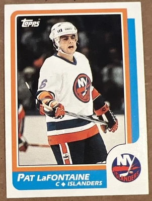 1986-87 Topps Hockey Pat LaFontaine #2 casi nuevo Islanders Foto 1 de 2