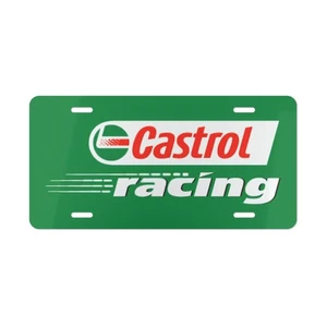 Green Novelty Castrol Racing Vanity Plate, Car Guy, Gift, Man Cave Art - Picture 1 of 5
