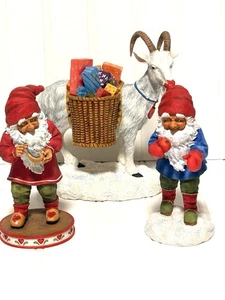 Lote de 3 Pipka’s Gallery Collection Jul-Tomte Swedish Elf’s And Julbock Goat - Imagen 1 de 13