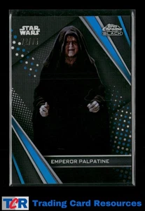 2023 Topps Chrome Black Star Wars #84 Emperor Palpatine Blue #/75 - Picture 1 of 2