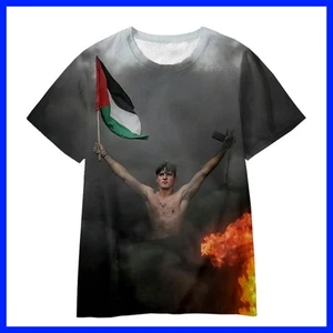 Unisex Free Palestine Free Gaza T-Shirt Palästina Flagge Shirt Freiheit Top S-6XL - Bild 1 von 17