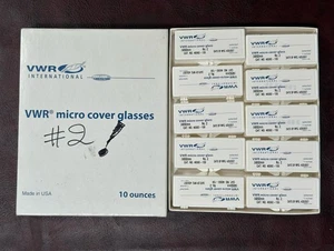 VWR Cat No 48382-139 Micro Cover Glass 24x60mm No 2 Lot 10x 1oz Cases 4/25/07 - Picture 1 of 7