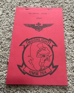Vintage HMM-764 MONDLICHT Hubschrauber Pilot T&R Handbuch - Bild 1 von 3