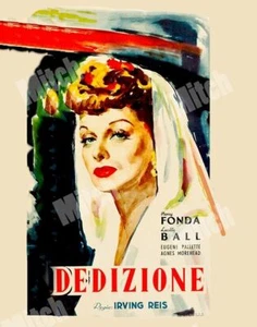 LUCILLE BALL BIG STREET 1945 11 X 14 ITALY POSTER TRUCOLOR PICTURE CARD - Picture 1 of 1