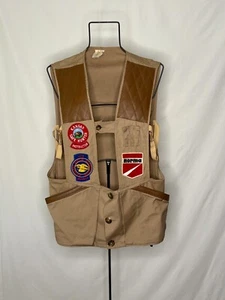 Vintage Shooting Vest NRA Patches Hunting Rifle Kansas Norma Ammunition - Picture 1 of 7