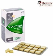 Nicorette Original Nicotine Gum 4mg x 105 NEW
