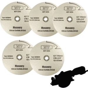 5x Abrasive Masonry Cut Off Dsc AD 4.5" x 3/8"  for ROCKWELL RK3441K WORX RW9283 - Picture 1 of 3