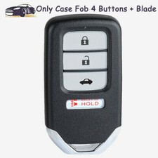 Smart Remote Key Case Shell Fob 4 Button for 2013 2014 - 2019 Honda Civic Accord