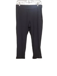 Eileen Fisher Organic Cotton Blend Black Leggings Size PM P M Petite Medium - Picture 1 of 7