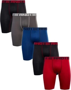 Calzoncillos boxer AND1® de rendimiento de piernas más largas para hombre, paquete de 5 "pierna larga y geniales" - Imagen 1 de 9
