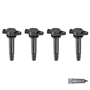4 Pack Engine Ignition Coil & Grease For 00-01 Nissan Sentra 1597CC 97Cu 1.6L L4 - Picture 1 of 1