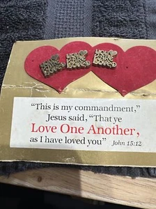 Spilla da bavero cuore sei amato vintage 5/8" 3 spille - Foto 1 di 9