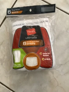 2 Breifs Hanes Boys Breif White Cotton Size XS - Picture 1 of 3