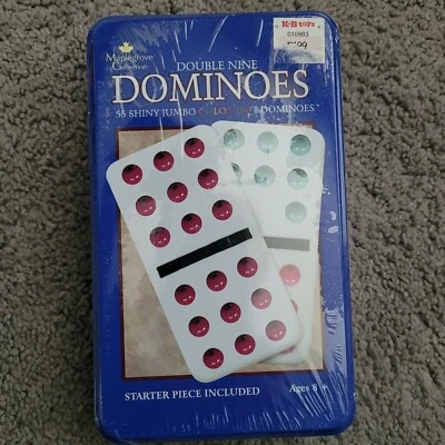 Dominoes Game Children ~ Adult New Double Nines Maplegrove Collection Color Dots - Image 1 of 4