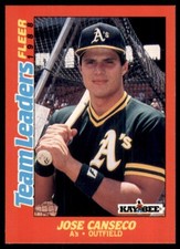 1988 Fleer Kay Bee Team Leaders Jose Canseco Oakland Athletics #3
